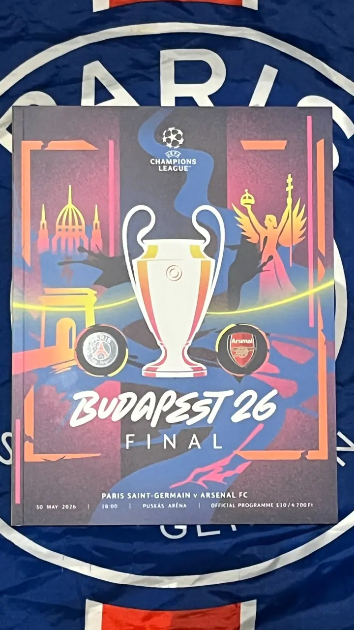 PSG-Arsenal Finale League des Champions Programme Officiel