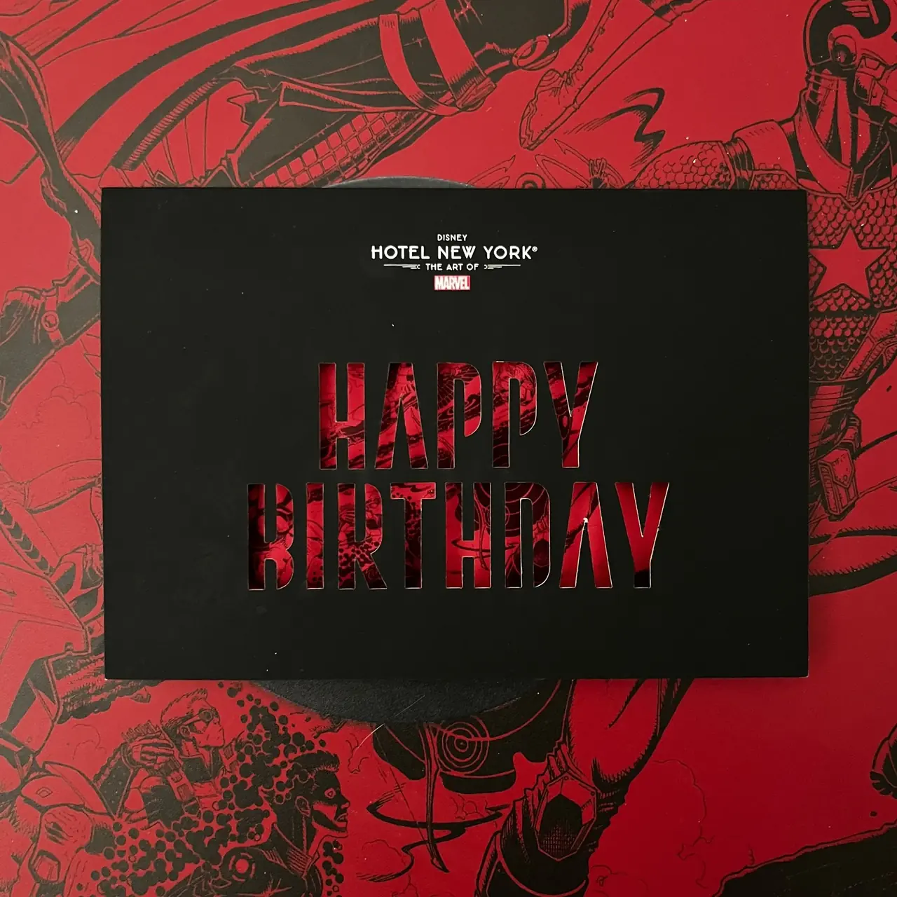 Carte Happy Birthday Noire Double