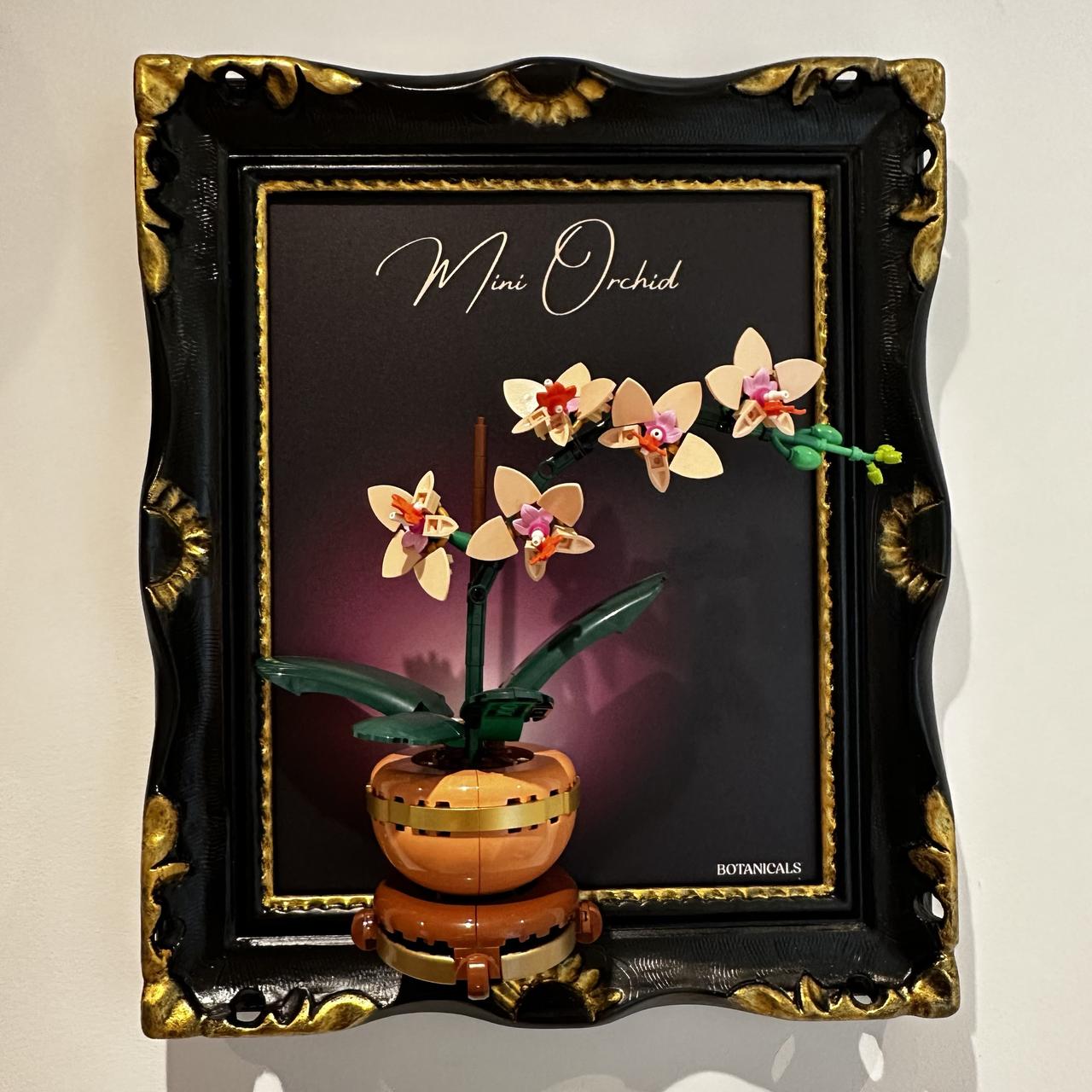 Cadre LEGO® Mini Orchid • Création Custom Premium