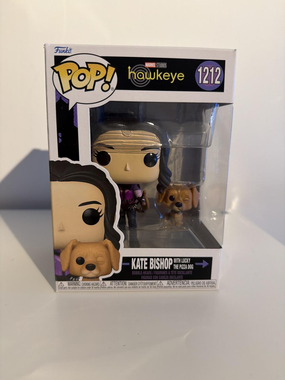 Kate Bishop with lucky the pizza dog