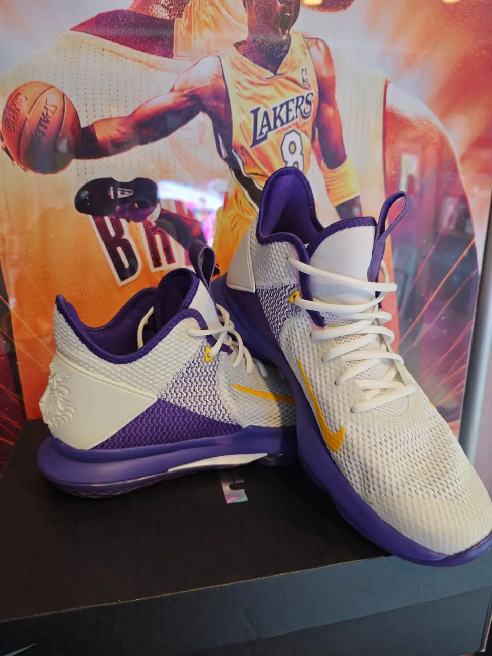 LeBron witness IV white amarillo field purple