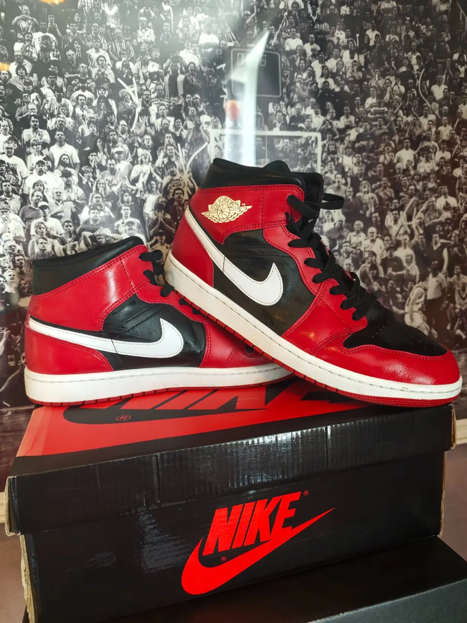 Air Jordan 1 rétro hight og black white/gym red