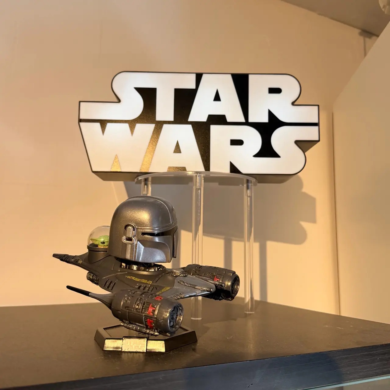 The Mandalorian in N1 Starfighter (With Grogu · Rides)