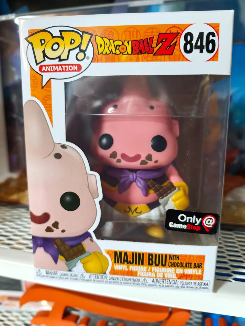 Majin buu with chocolate bar